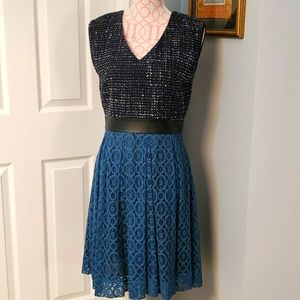 W118 by Walters Baker teal back dress size M